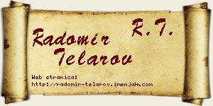 Radomir Telarov vizit kartica